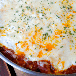 Made with three different types of cheese and green onions, this Creamy Three Cheese Skillet Lasagna is comfort food to the core!