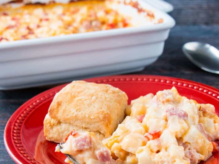 Image for Easy Ham and Potato Casserole (Creamy & Cheesy!)